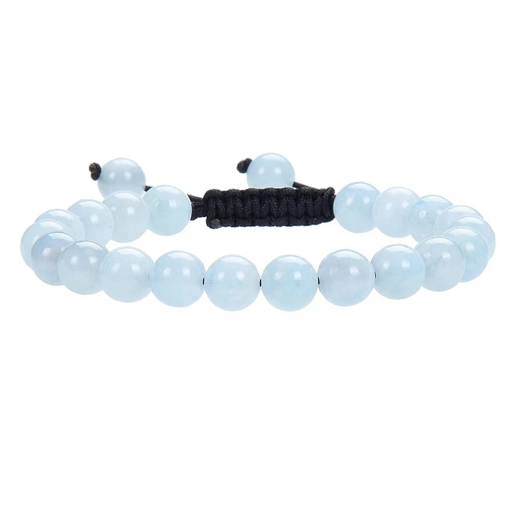 Pulseira de cura com cristais naturais elásticos de 8mm, para equilíbrio e bem-estar, alívio do estresse e energia positiva. — foto 8