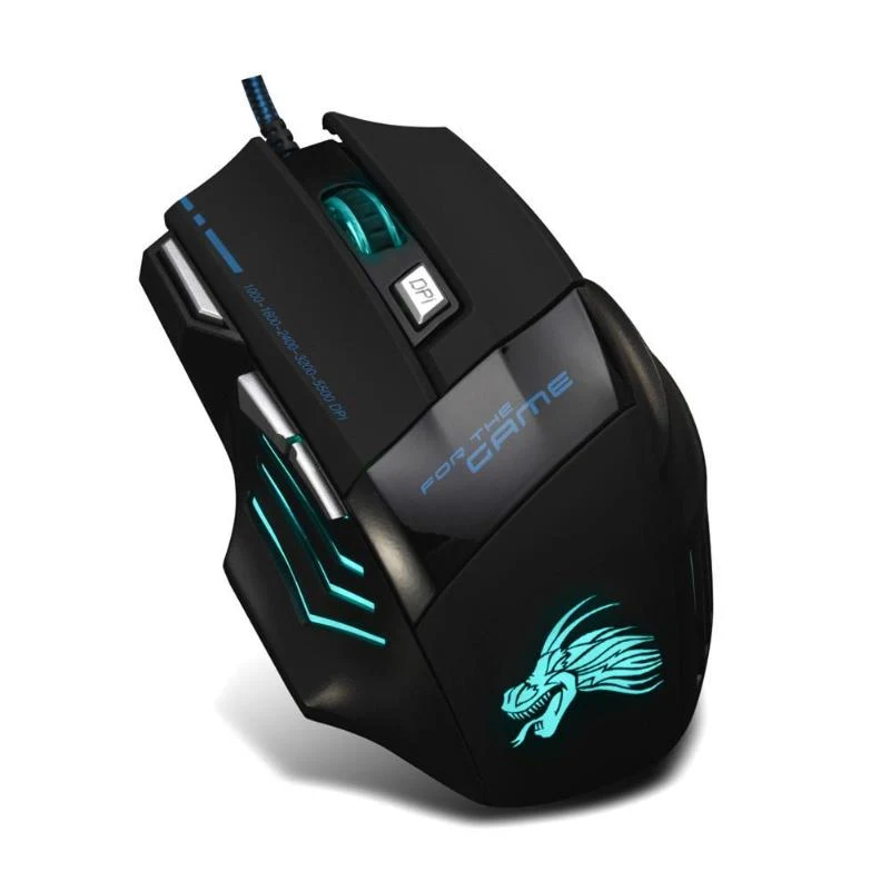 Title 3, Wired Gaming Mouse 5500DPI 7-Color LED Backligh...