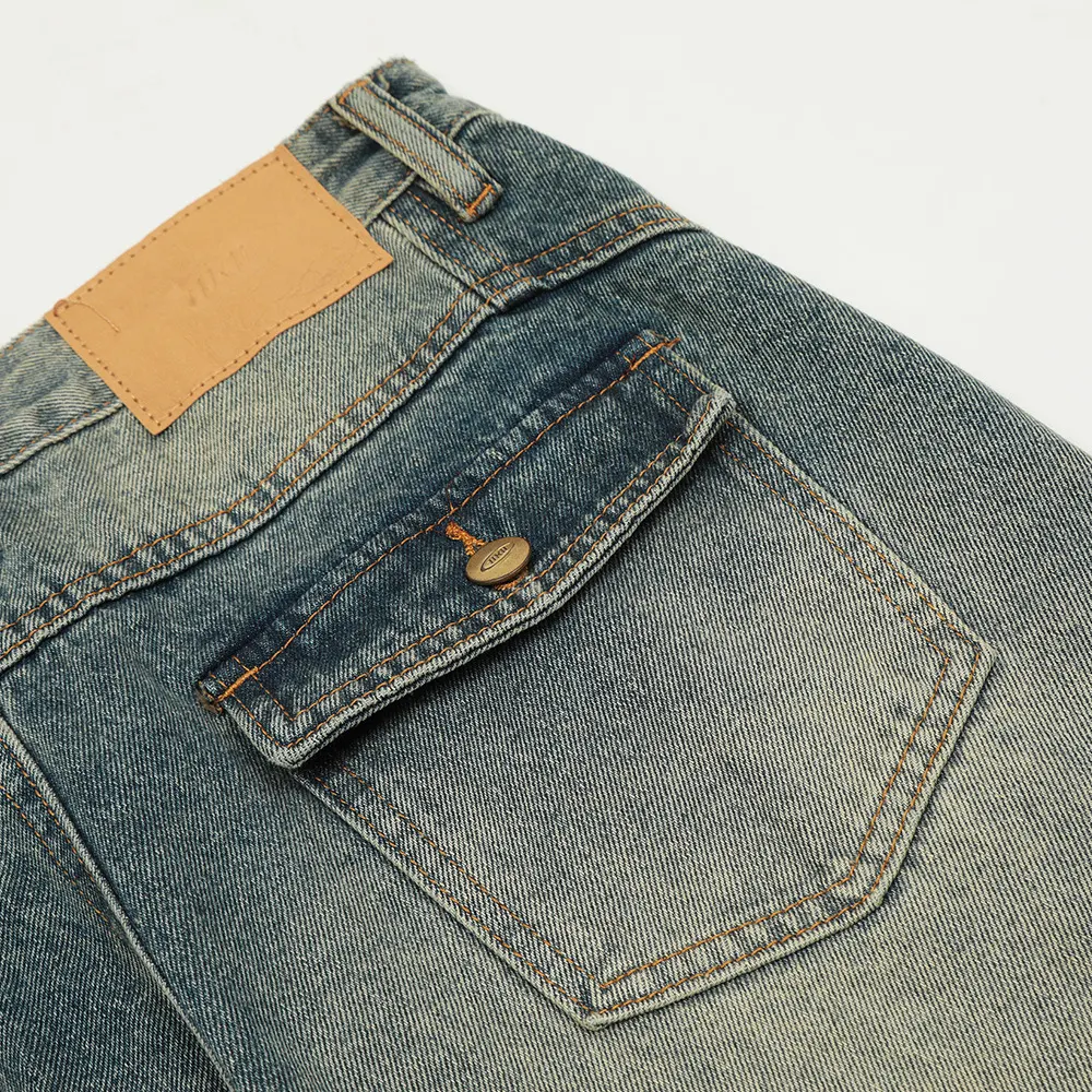 Washed Denim Trousers Men's Casual Comfortable and Versatile for Everyday Wear Relaxed Fit and Stylish Look Perfect for — photo 17