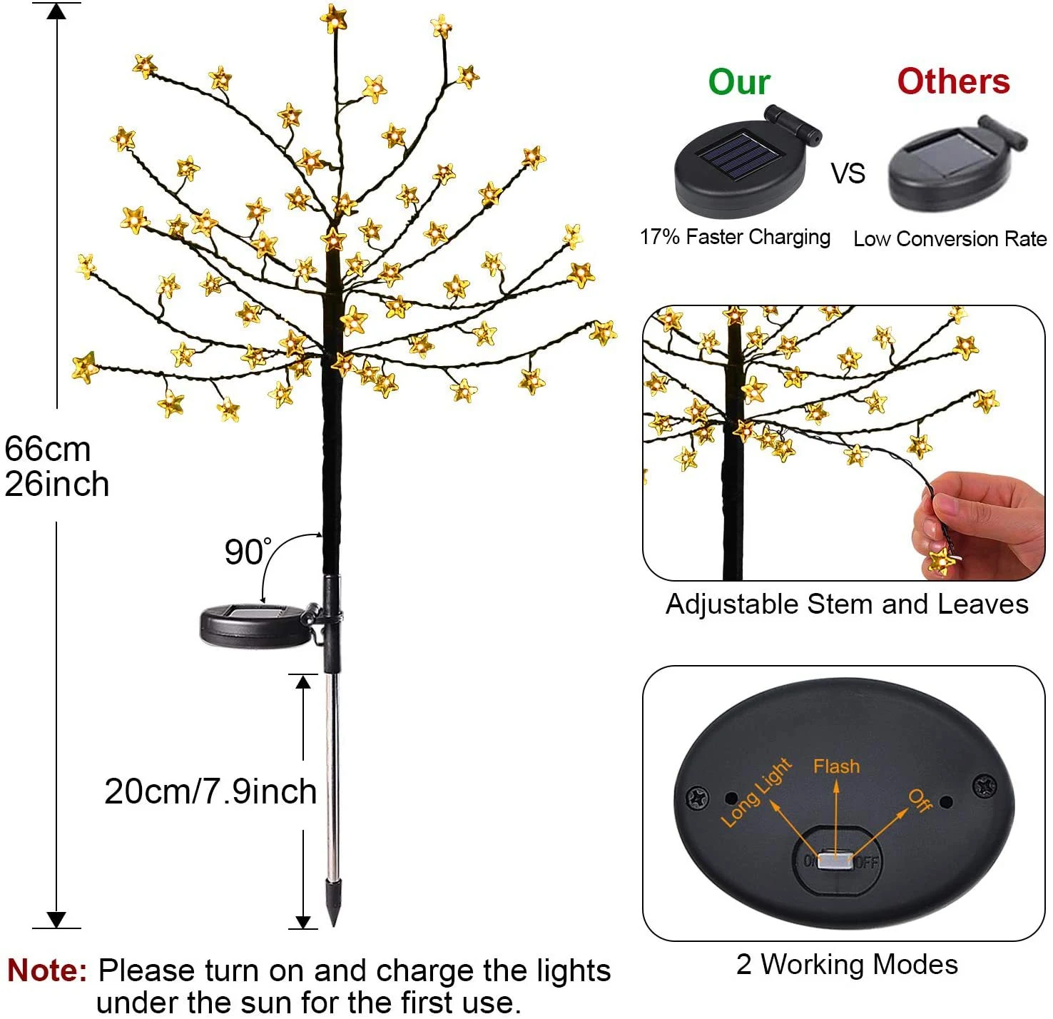 Solar Pentagram Tree Light Garden Decoration creates magical outdoor ambiance. Efficient, long-lasting lighting for a my — photo 2