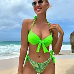 Bikini da donna con stampa nuova, di alta qualità. Il costume da bagno perfetto per la spiaggia o la piscina. Goditi l'estate con stile e comfort. — foto 16