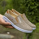 Chaussures paresseuses en tissu pour hommes, confortables, faciles à enfiler, idéales pour un usage quotidien et un style décontracté. — photo 3