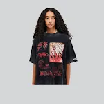 Camiseta de manga corta desgastada 1Rock Concept Printing Vintage Wash, estilo retro, comodidad y look usado. — foto 4