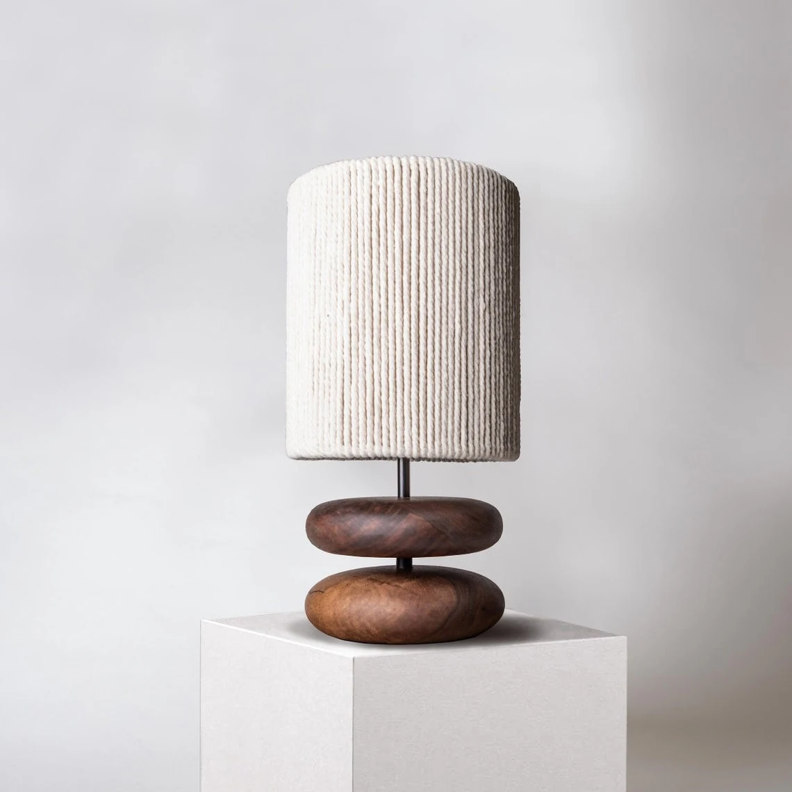 Solid Wood Table Lamp for Living Room and Bedroom. Creative design for bedside use. Provides warm light and a cozy ambia — photo 6