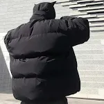 Men's Solid Color Hoodie Padded Coat Cotton-padded Jacket With Masked Neckline Warm and Comfortable Winter Wear — photo 8