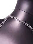 Women's Heart Sequins Acrylic Metal Chain Stitching Halterneck Vest. A stylish top for a night out or special occasion. — photo 6