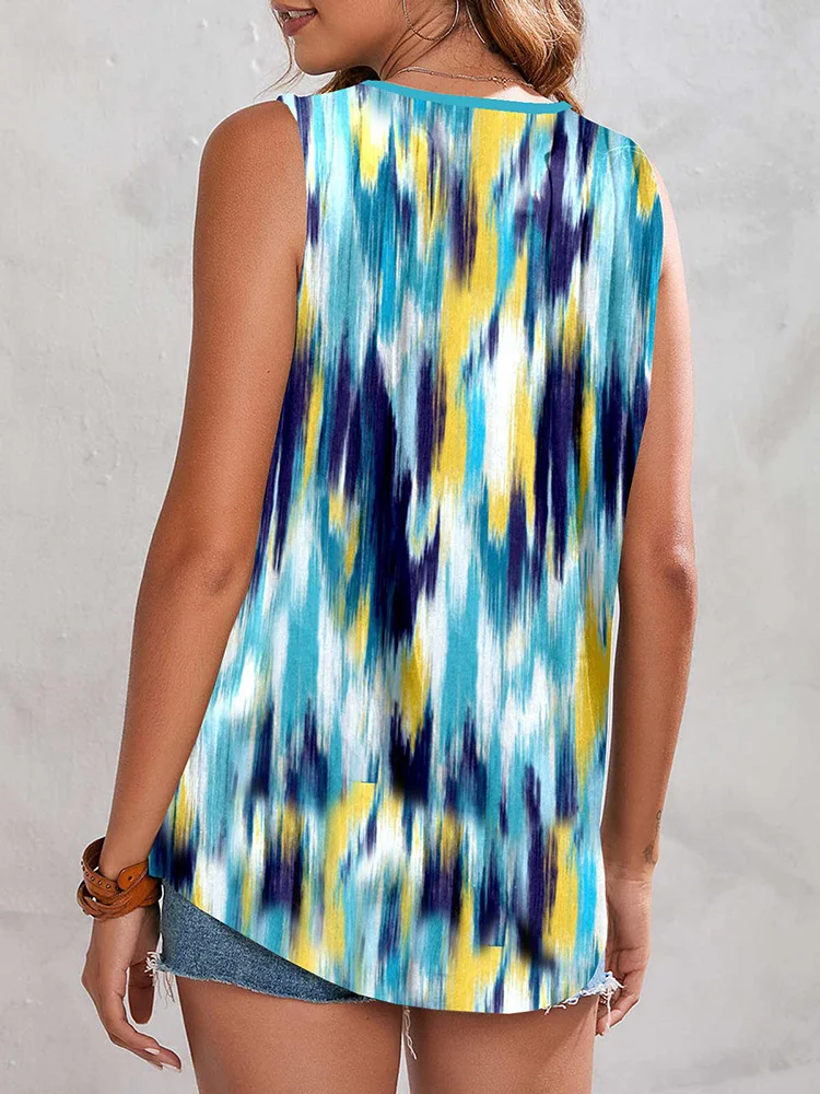 Title 13, Camiseta feminina casual com decote em V, sem m...