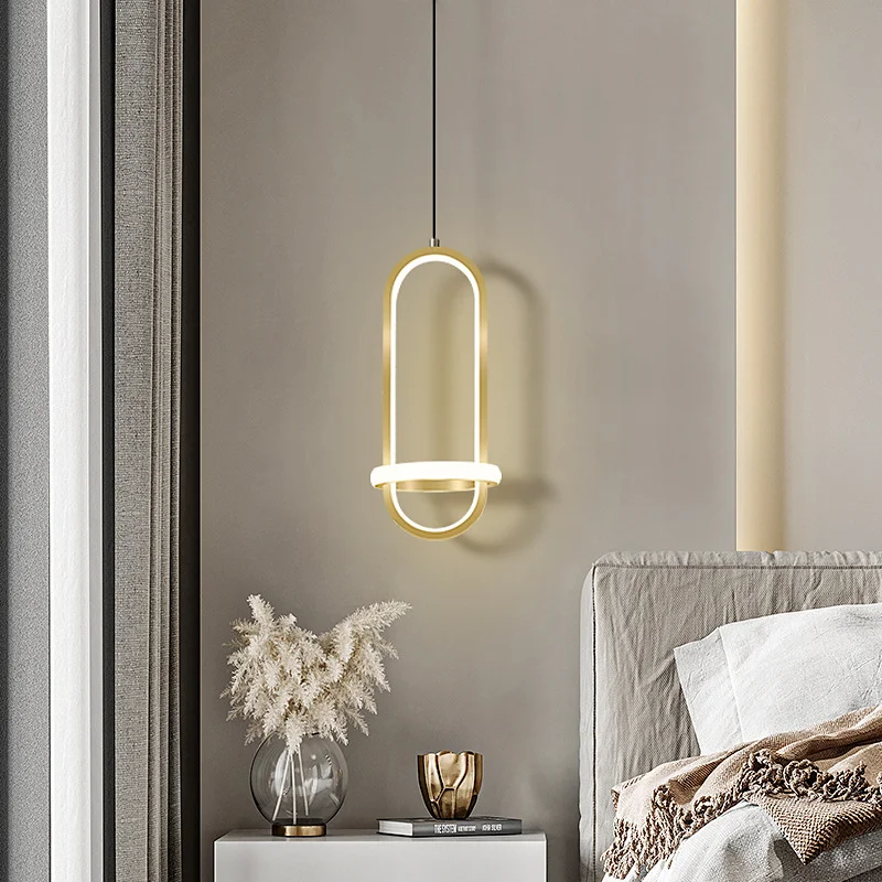 Title 5, Modern Simple LED Bedroom Bedside Chandelier, N...