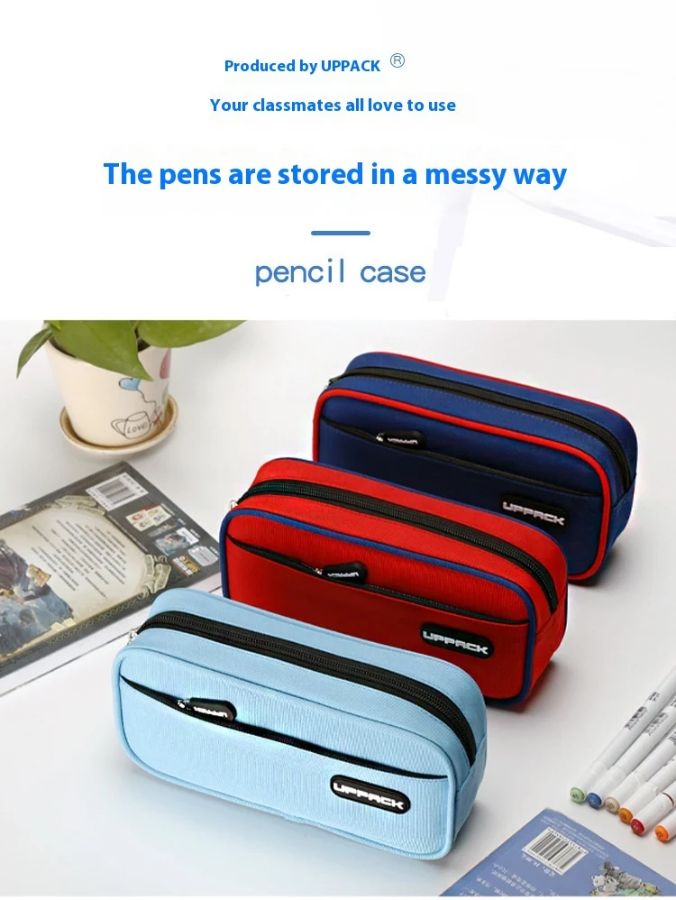 Title 11, Double Layer Pencil Case with Large Capacity an...