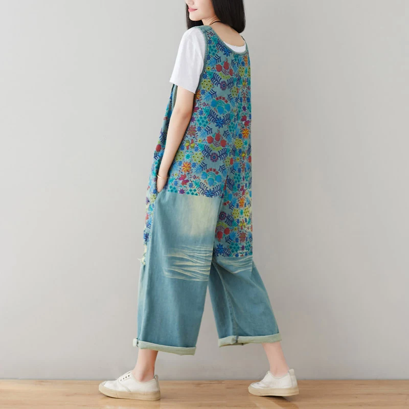 Title 5, Womens new printed denim frayed white ripped w...