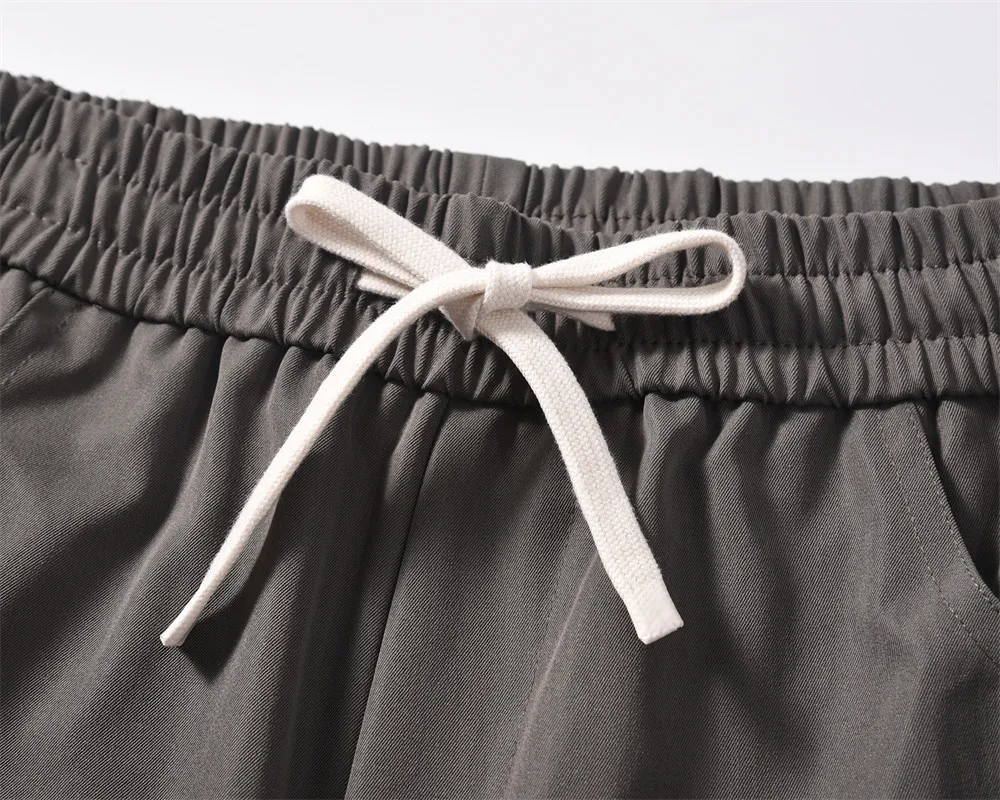 Title 13, Mens Loose Fit Straight Long Pants with Elasti...