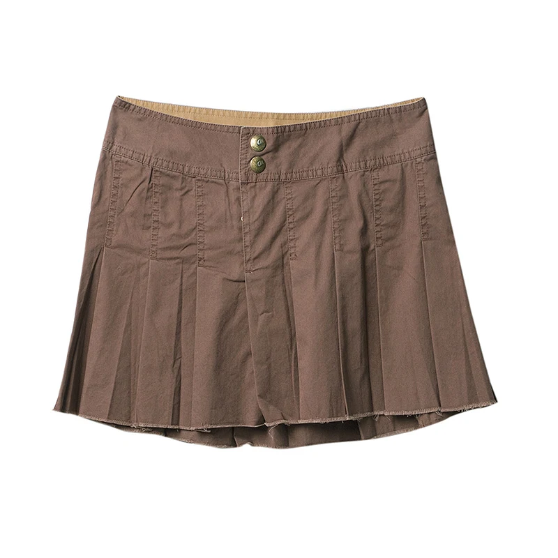 Oxygen American Retro Hot Girl geplooide korte rok. Retro Amerikaanse stijl met een moderne twist voor een comfortabele en modieuze look. — foto 5