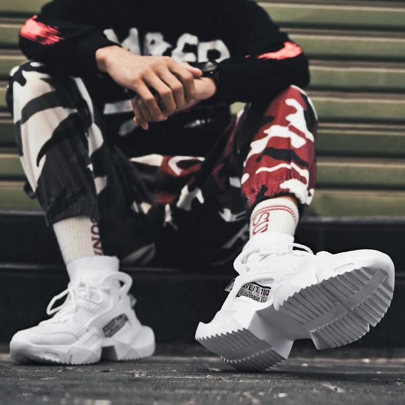 Title 5, Flying Woven Coconut High-top Socks Shoes for M...