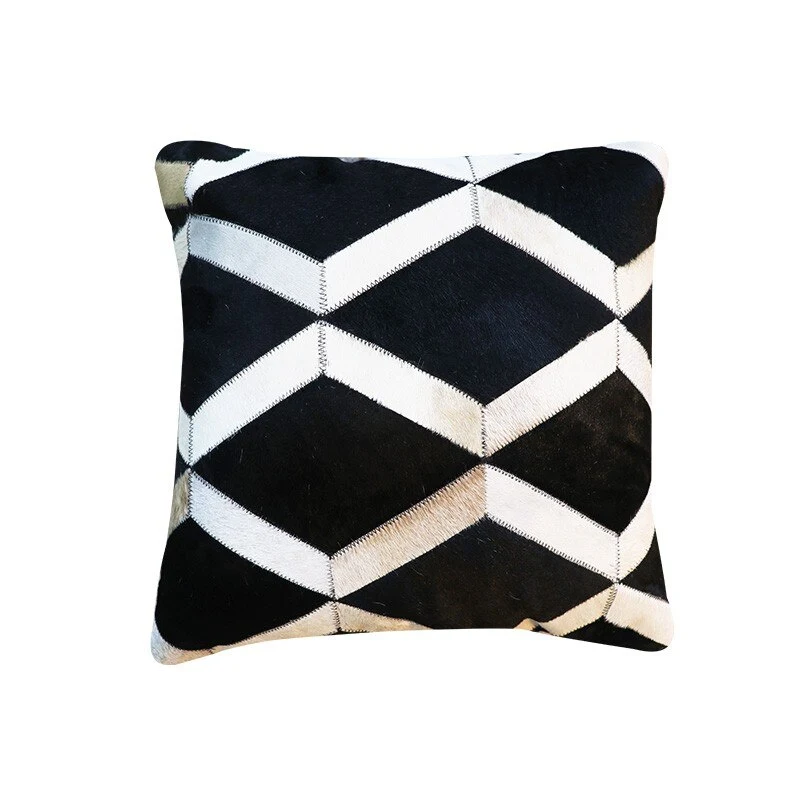 Almofada de couro de vaca para sofá de casa, conforto e elegância. Ideal para relaxar, suporte lombar e um toque rústico e sofisticado ao seu lar. — foto 6