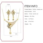 Conjunto de colar de pingente de diamante de pétala — foto 4