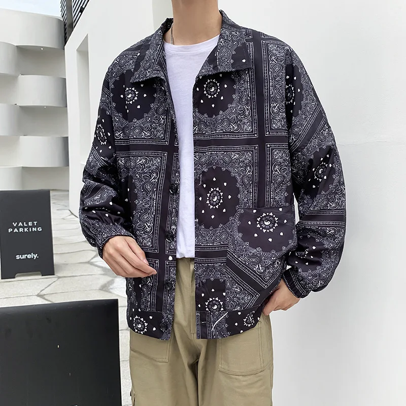 Title 6, Giacca sottile da uomo oversize con stampa, amp...