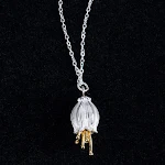 Pingente de flor em prata S925, elegante e charmoso, perfeito para mulheres. Um presente ideal para realçar a sua beleza natural. — foto 1
