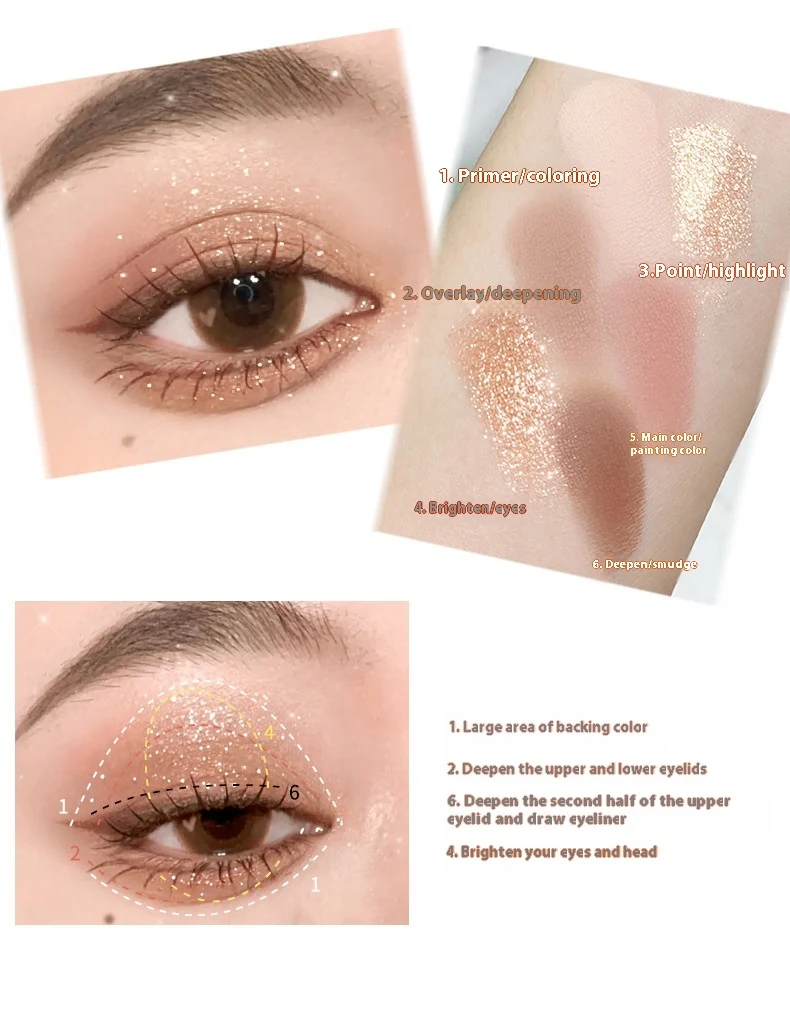 Title 2, Six Color Eyeshadow Palette Cool Diamond In The...