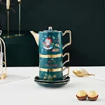 Pot Cup And Saucer Dark Green