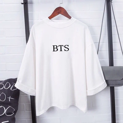 New Women's Loose Thin Solid Color T-Shirt Women's Student Wild Seven-Sleeve Tops Women — photo 3