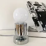 Silver with white bulb