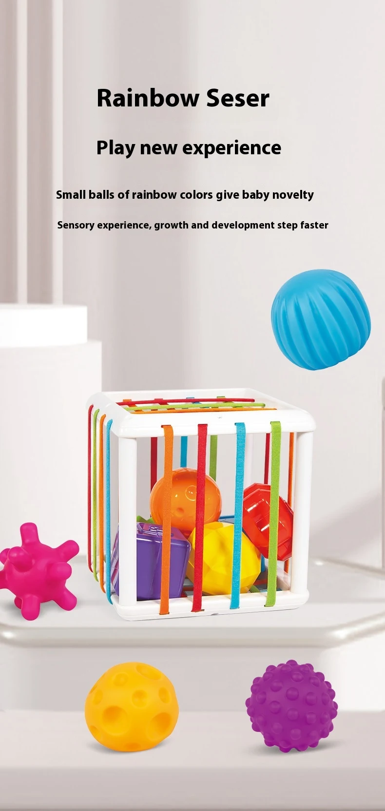 Rainbow Cecil Shape Color Cognitive Baby Early Education Toys. Promote early learning of colors, shapes, and cognitive s — photo 4