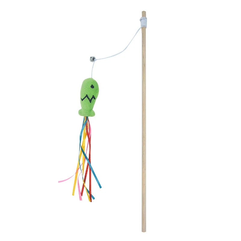 Interactive Cat Wand Toys with Catnip Fish Colorful Ribbons Bell for Kitty Kitten Cats Toys for Indoor Cats Fun and Play — photo 3