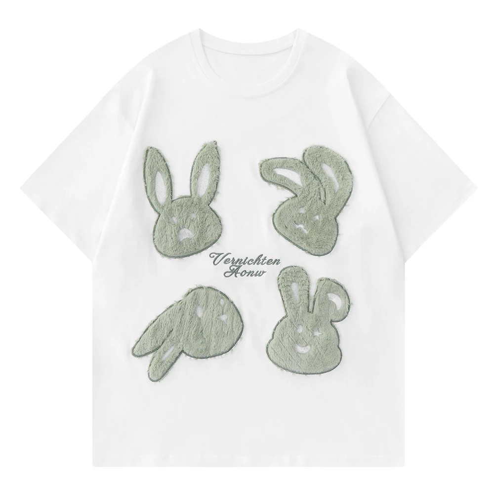 Title 2, Camiseta masculina com estampa de coelhinho fof...
