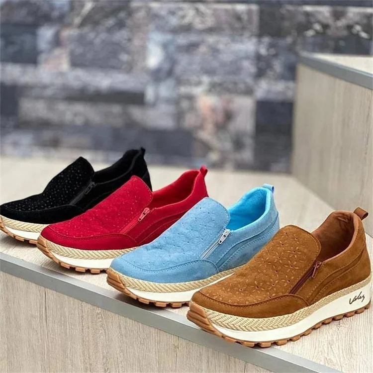 Ladies Solid Color Casual Round Toe Soft Flat Canvas Shoes for Everyday Comfort. These versatile shoes offer a relaxed s — photo 3
