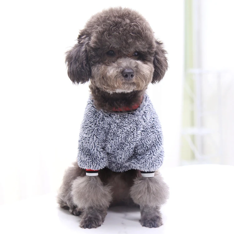 Lambswool pet dog cat autumn and winter sports two feet warm clothes. Keep your furry friends warm and active in style t — photo 3