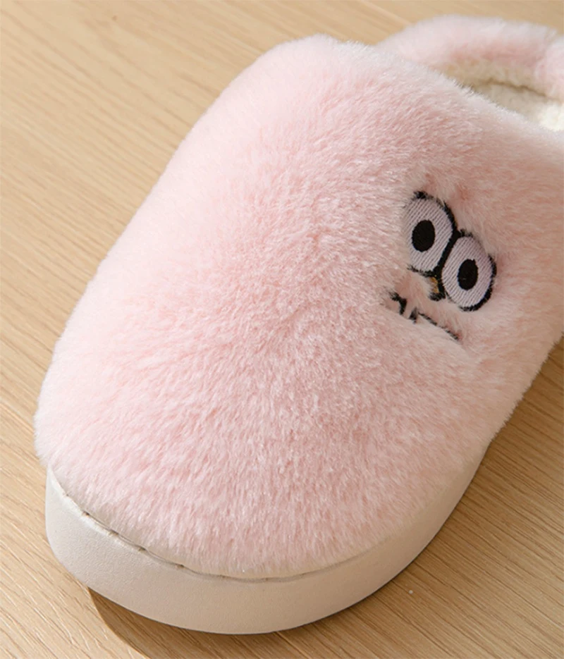 Title 6, Cute Cartoon Big-eyes Slippers for Couples Wint...