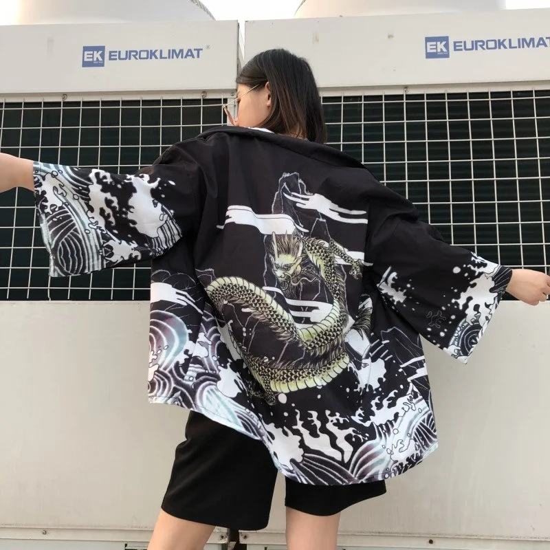 Summer Women Harajuku Digital Printing Kimono Cloak Coat Cardigan — photo 22