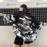 Summer Women Harajuku Digital Printing Kimono Cloak Coat Cardigan — photo 22