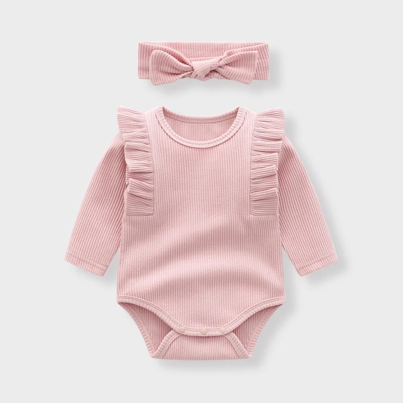 Body triangular manga longa para bebê com babados. Conforto e charme para o seu bebê, ideal para o dia a dia, aquecido e com estilo. — foto 10