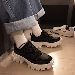 Nieuwe dikke zool schoenen voor lente en zomer voor meer lengte, populaire retro sneakers voor studenten, lage schoenen met stijl — foto 2