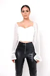 Chiffon Mesh Gauze Dot Wrap Top — photo 37