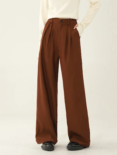 Title 8, Womens Black Straight Draping Suit Pants. Comf...
