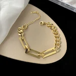 Colar de aço titânio com corrente costurada personalizada, estilo europeu e americano, tendência Ins, design frio e elegante para homens e mulheres. — foto 6