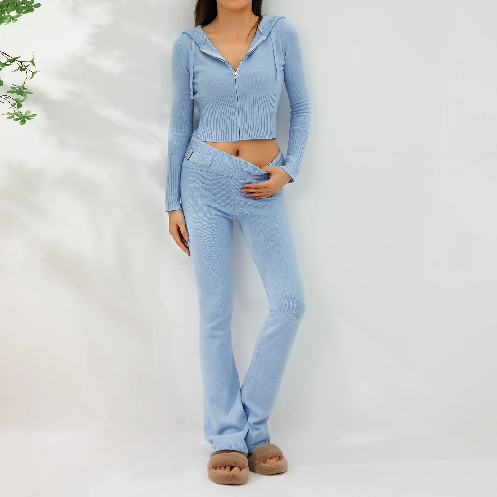 Title 6, Completo donna 2 pezzi in maglia con cappuccio,...