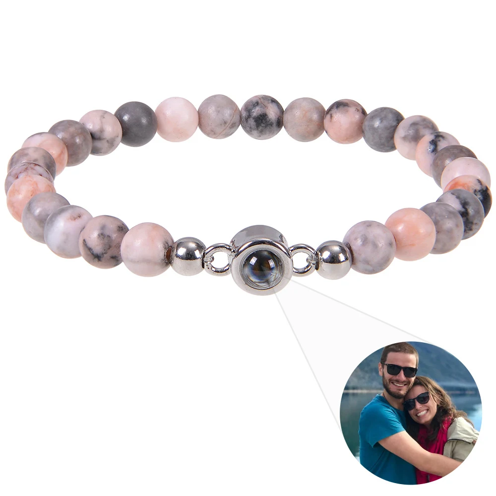 Pulseira de projeção de pedra natural de 6mm, elegância e bem-estar ao seu alcance. Design sofisticado e energia positiva para o dia a dia. — foto 14