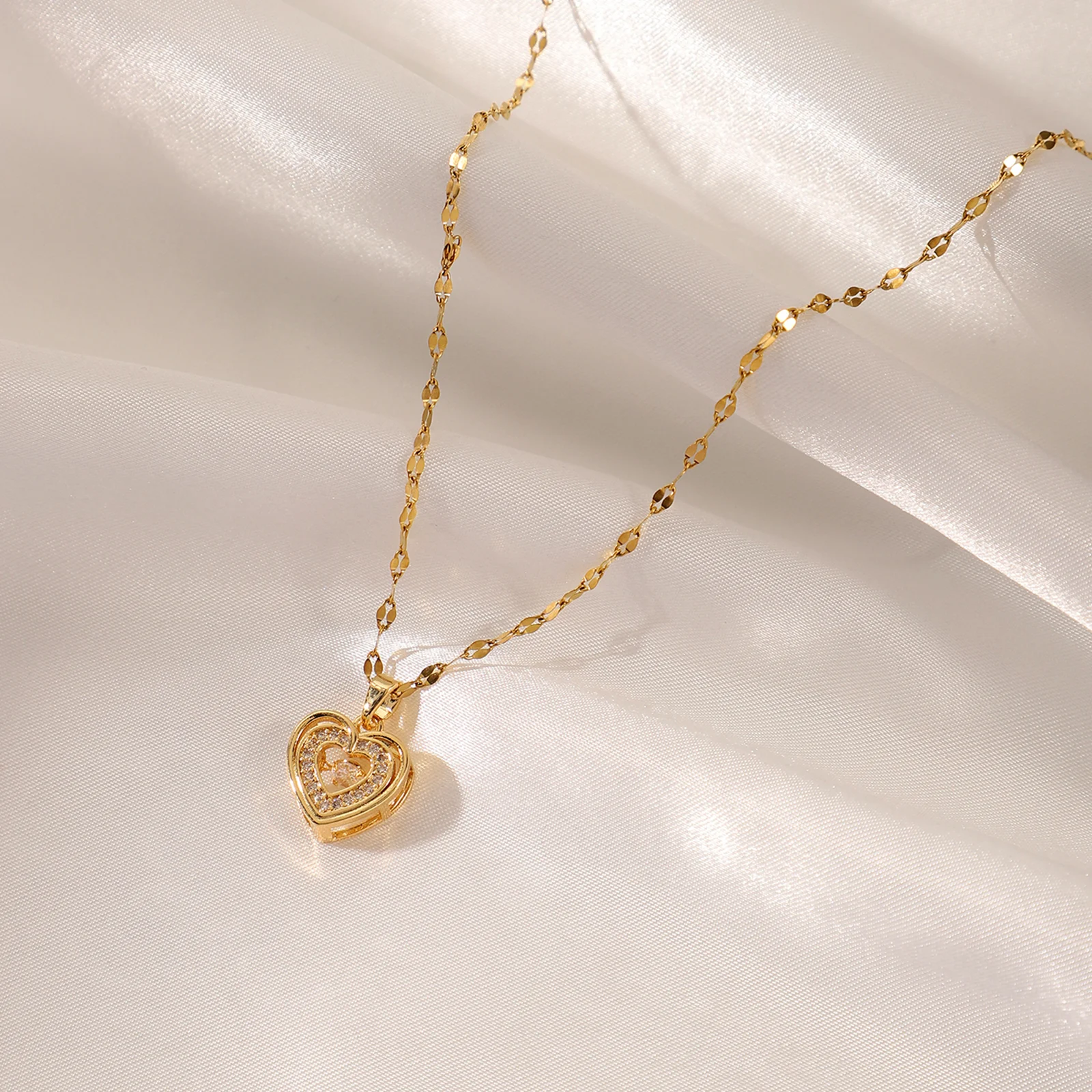 Colar romântico de moda para o Dia dos Namorados e Qixi. Design simples e elegante, com corrente versátil e leve para um presente especial. — foto 5