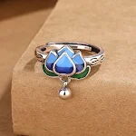 Anel feminino com banho de prata esterlina S925, acessório estiloso e durável. Presente perfeito ou uso diário, realçando sua beleza com elegância. — foto 1