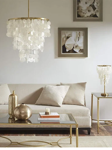 Title 6, Simple Bedroom Shell Chandelier, Eye Protection...