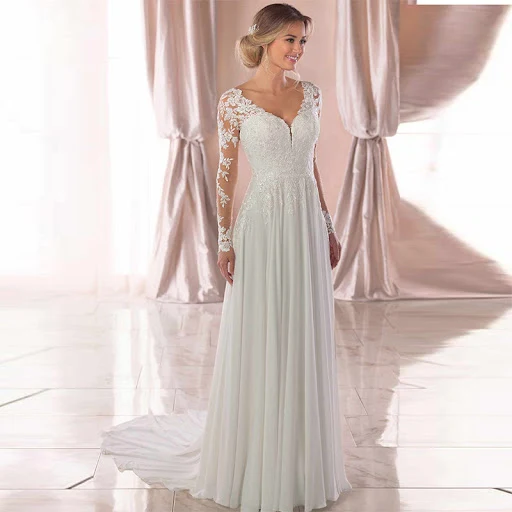 Title 4, Sexy Backless Deep V-neck Wedding Dress Womens...