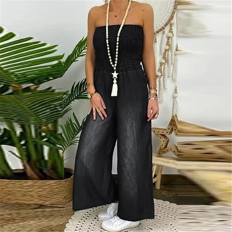 Title 4, Pantalones vaqueros casuales de pernera ancha c...