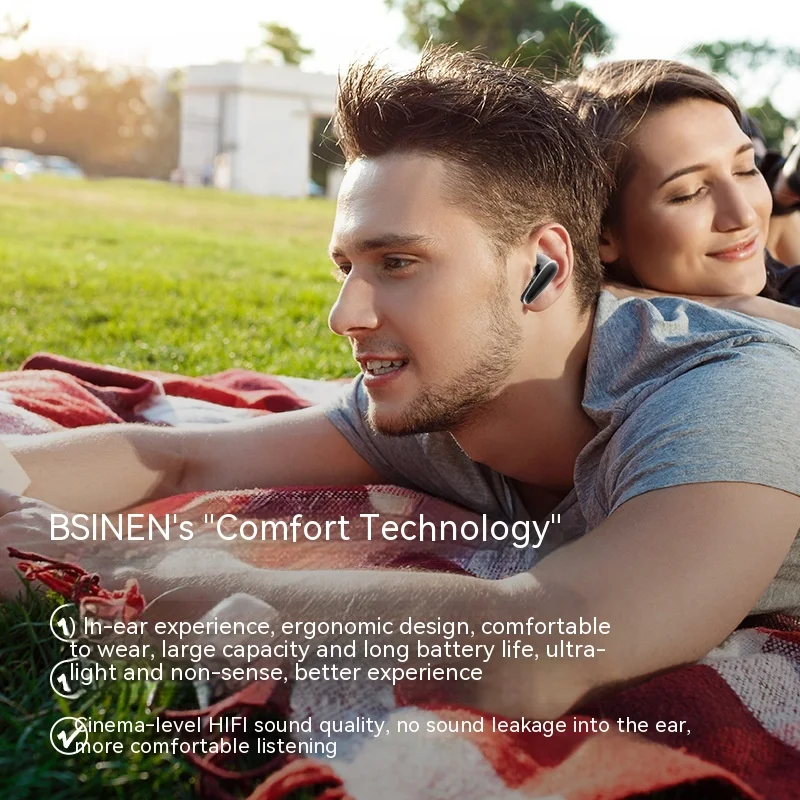 Title 5, Semi-in-ear Noise-reduction Bluetooth Headset f...