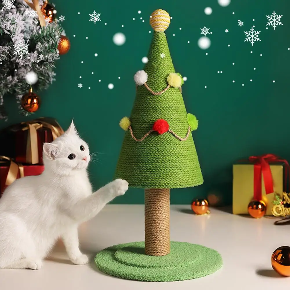 Title 5, Natural Christmas Tree Cat Climbing Frame, a fe...