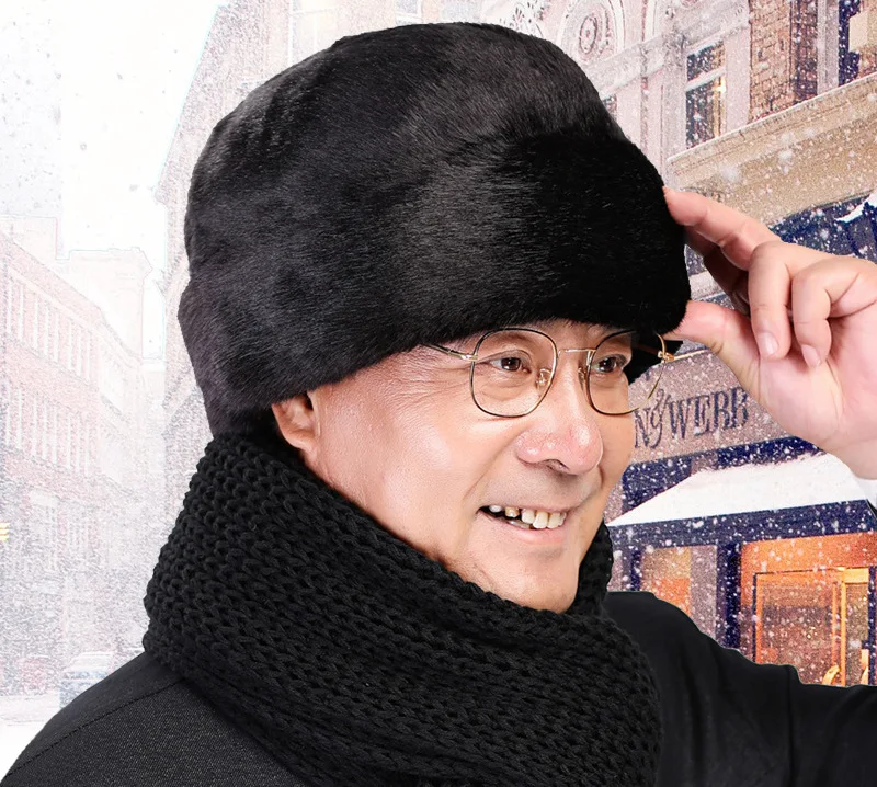 Title 1, Winter Warm Cotton Hat For Middle-aged and Elde...