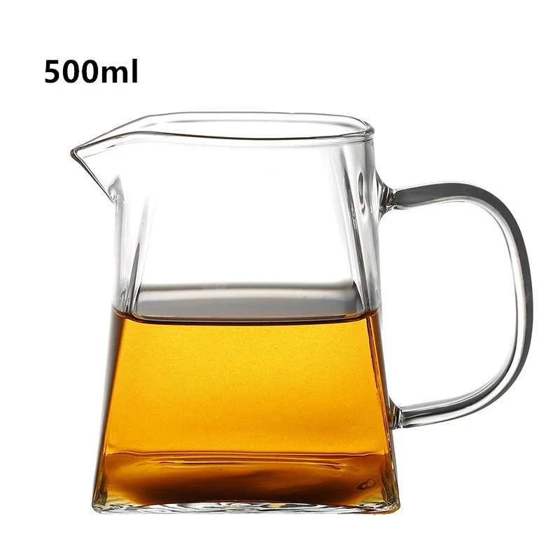 Glass Transparent Fair Cup Creative Kung Fu Tea Set Accessories Square Glass Male Cup Tea Sea. Enjoy your tea with this — photo 4