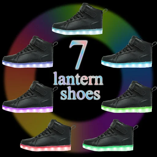 Title 14, Buty LED z wysoką cholewką, świecące buty do ta...